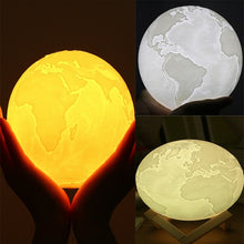 Load image into Gallery viewer, Rechargeable 3D Lights Print Earth Lamp