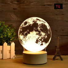 Load image into Gallery viewer, LED Carving 3D Moon Lamp