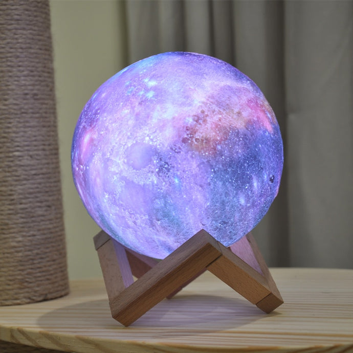 New Arrival 3D Print Star Moon Lamp