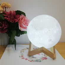Load image into Gallery viewer, Rechargeable 3D Printing Moon Lamp