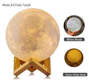 Rechargeable 3D Printing Moon Lamp