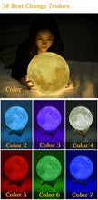 Load image into Gallery viewer, 3D Print Night Light Moon Lamp