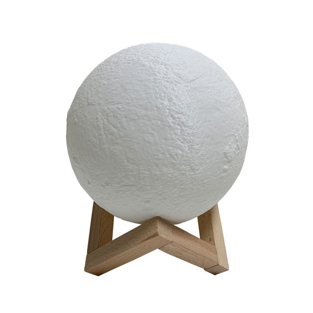 8CM Rechargeable 3D Print Moon Lamp