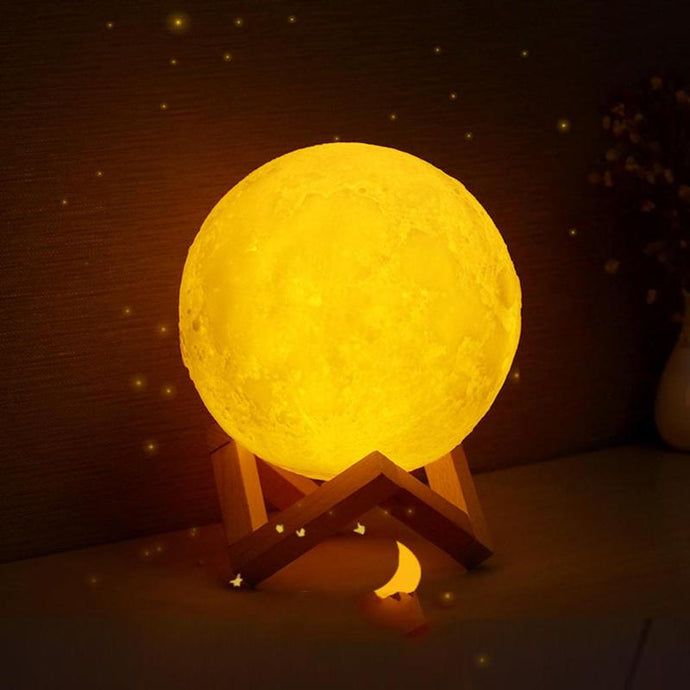 Rechargeable 3D Print LED Moon Lamp